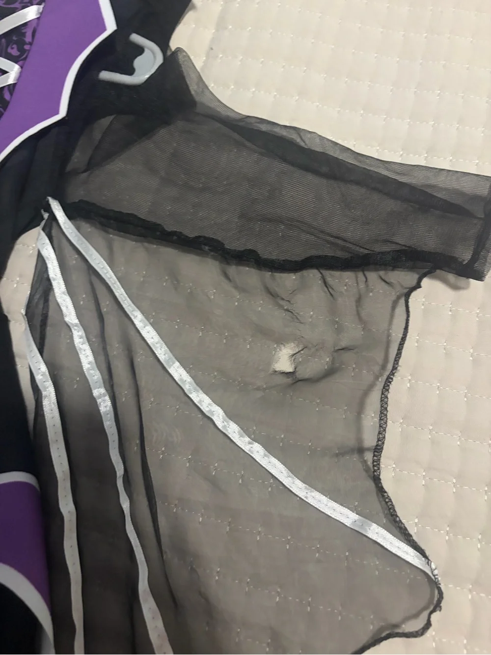 Girls Purple & Black Bat Costume Dress